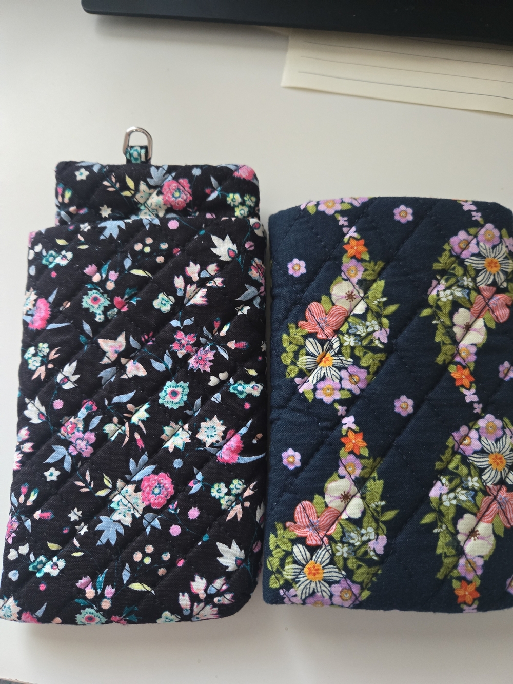 Vera Bradley Black Quilted Floral Eyeglass Pouch Set Price Is For The Pair